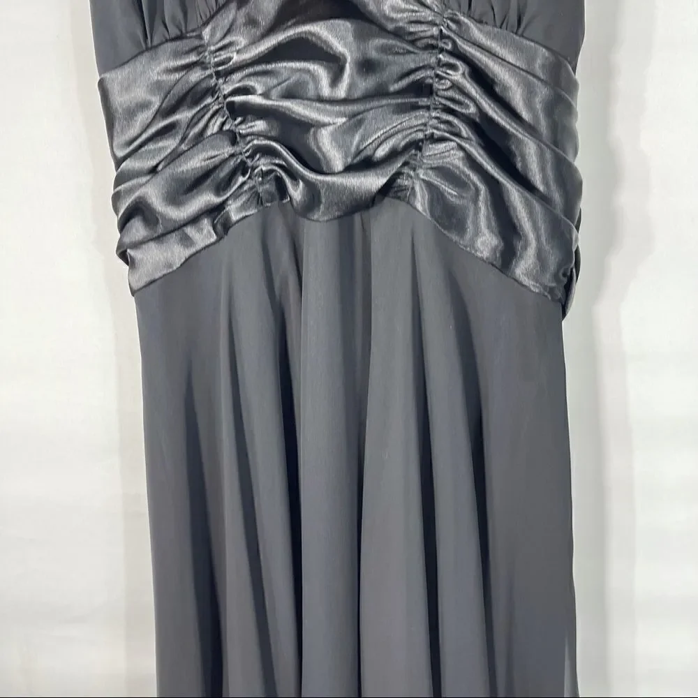 Connect A-Line Halter Black Short Chiffon Dress